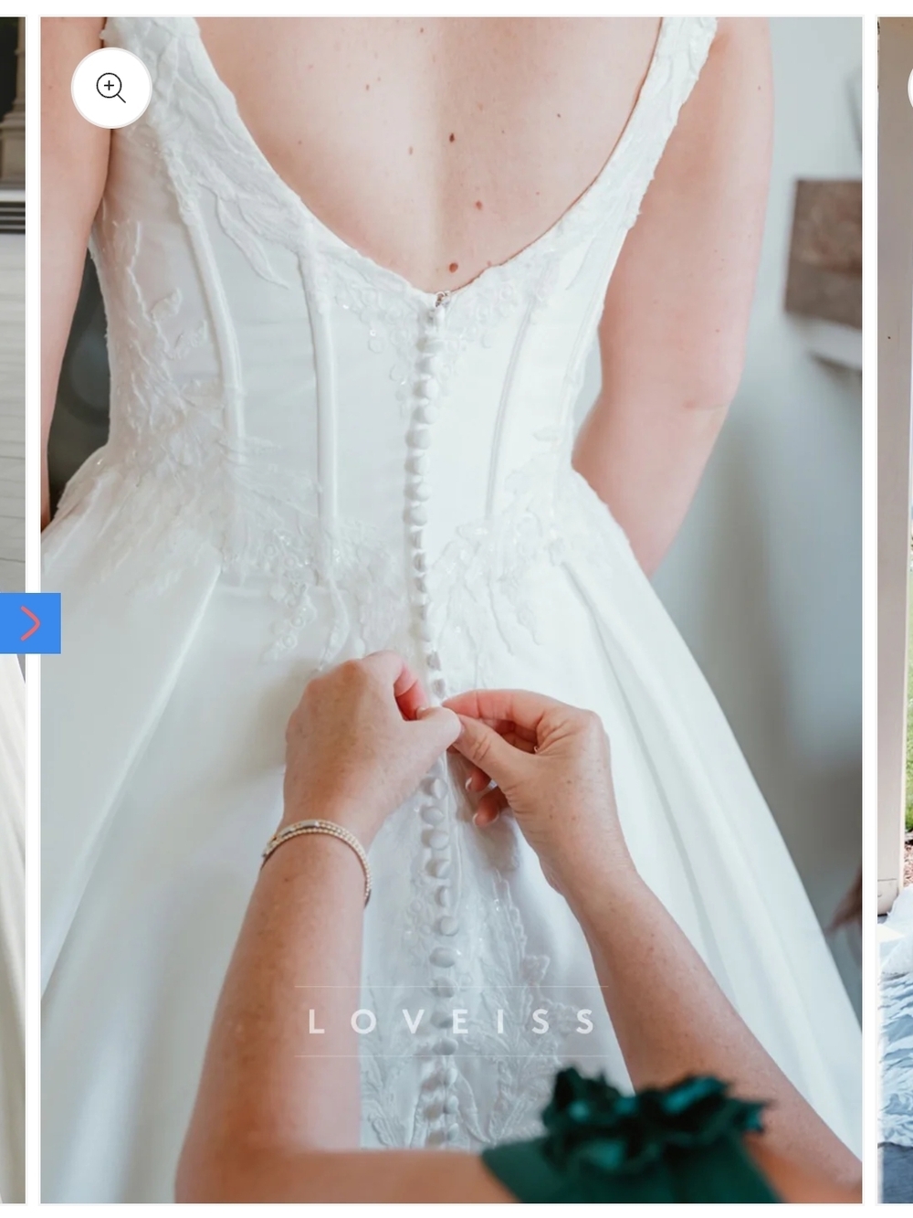 White Lace Embroidered Wedding Dress - Picture 11 of 12
